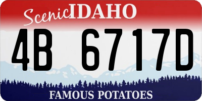 ID license plate 4B6717D