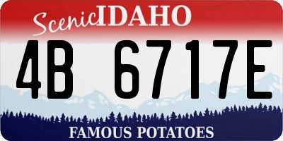 ID license plate 4B6717E
