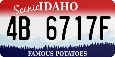 ID license plate 4B6717F