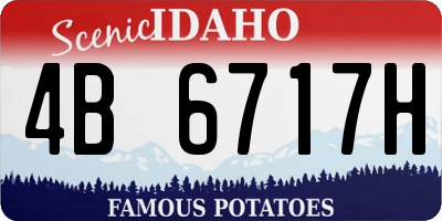 ID license plate 4B6717H