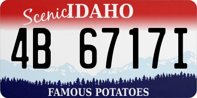 ID license plate 4B6717I