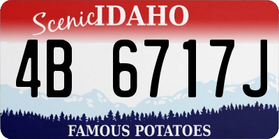 ID license plate 4B6717J