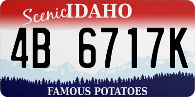 ID license plate 4B6717K