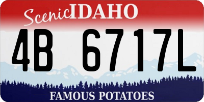 ID license plate 4B6717L