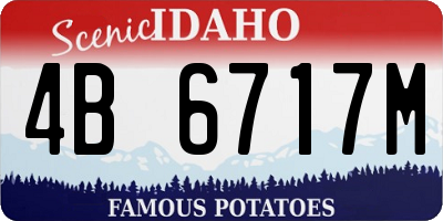 ID license plate 4B6717M