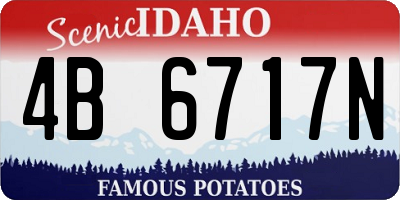 ID license plate 4B6717N