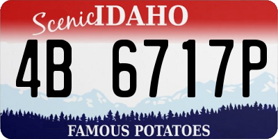 ID license plate 4B6717P