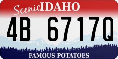 ID license plate 4B6717Q
