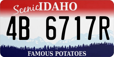ID license plate 4B6717R