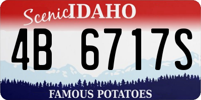ID license plate 4B6717S