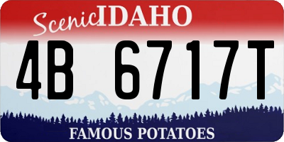 ID license plate 4B6717T