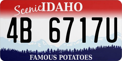 ID license plate 4B6717U
