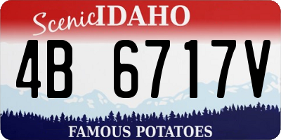 ID license plate 4B6717V