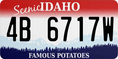 ID license plate 4B6717W