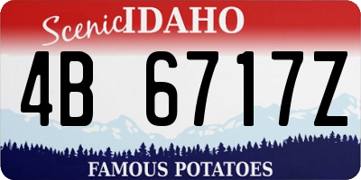 ID license plate 4B6717Z