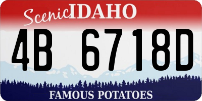 ID license plate 4B6718D