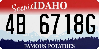 ID license plate 4B6718G