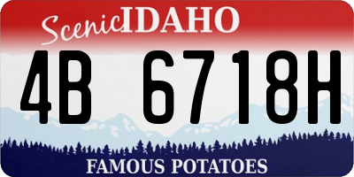 ID license plate 4B6718H