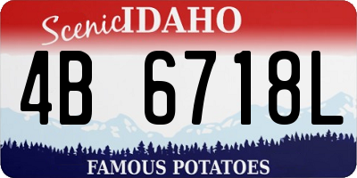 ID license plate 4B6718L