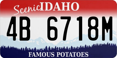 ID license plate 4B6718M