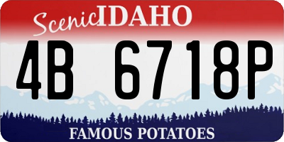 ID license plate 4B6718P