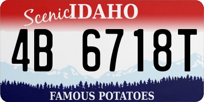 ID license plate 4B6718T