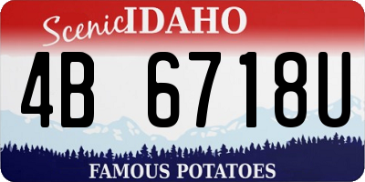 ID license plate 4B6718U
