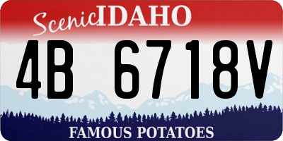 ID license plate 4B6718V