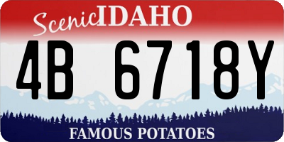 ID license plate 4B6718Y