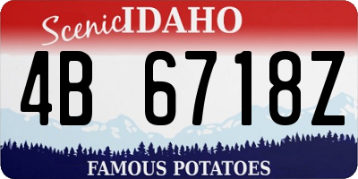 ID license plate 4B6718Z