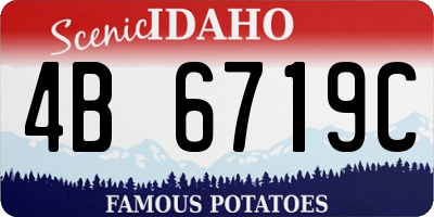 ID license plate 4B6719C