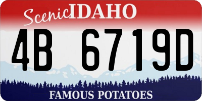 ID license plate 4B6719D
