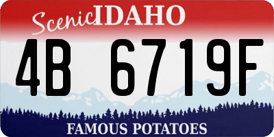 ID license plate 4B6719F