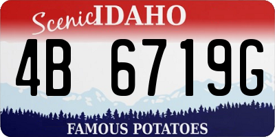 ID license plate 4B6719G
