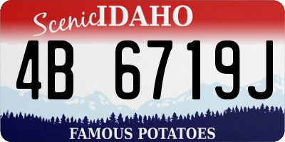 ID license plate 4B6719J