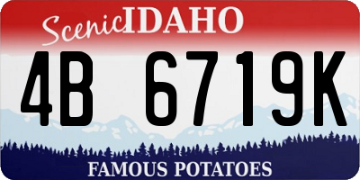 ID license plate 4B6719K
