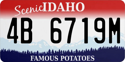 ID license plate 4B6719M