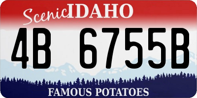 ID license plate 4B6755B