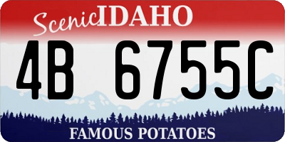 ID license plate 4B6755C