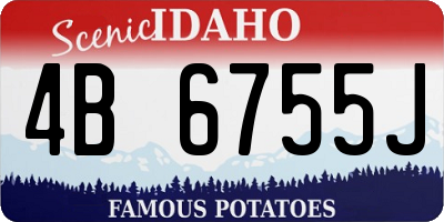 ID license plate 4B6755J