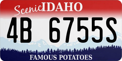 ID license plate 4B6755S