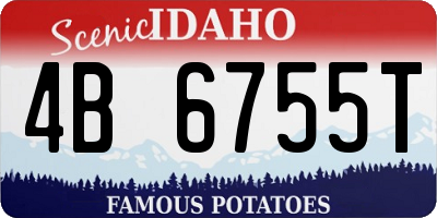 ID license plate 4B6755T