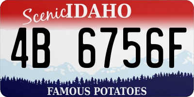 ID license plate 4B6756F