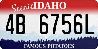 ID license plate 4B6756L