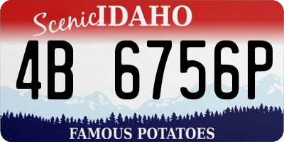 ID license plate 4B6756P