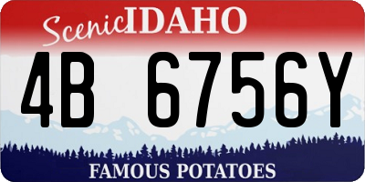 ID license plate 4B6756Y