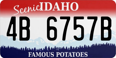 ID license plate 4B6757B