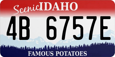ID license plate 4B6757E