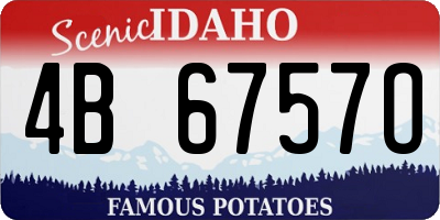 ID license plate 4B6757O