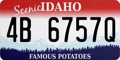 ID license plate 4B6757Q